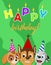 Paw patrol birthday card green