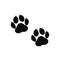 Paw print Animal paw Footprint footstep. Vector illustration