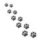 Paw print Animal paw Footprint footstep. Vector illustration