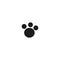 Paw print. Animal paw. Footprint, footstep. Vector illustration