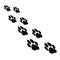 Paw print Animal paw Footprint footstep. Vector illustration