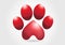 Paw print dog icon logo vector image