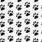 Paw print seamless. Dog and Cat footprint seamless pattern. Vector illustration.