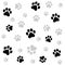 Paw prints background