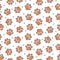 Paw seamless pattern. Repeating paws background. Cartoon puppy texture. Repeated cute backdrop for design prints. Repeat dog or ca