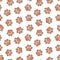 Paw seamless pattern. Repeating paws background. Cartoon puppy texture. Repeated cute backdrop for design prints. Repeat dog or ca