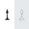 Pawn icon with black and white design. Chess. Vector eps.10