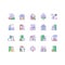 Pawn shop RGB color icons set