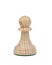 The pawn. Wooden chess piece