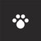 pawprint icon. Filled pawprint icon for website design and mobile, app development. pawprint icon from filled dogs collection