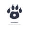 pawprint icon on white background. Simple element illustration from Animals concept