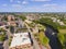 Pawtucket Historic town center aerial view, Rhode Island, USA