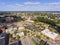 Pawtucket Historic town center aerial view, Rhode Island, USA