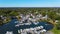 Pawtuxet village aerial view, Cranston, RI, USA