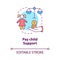 Pay child support concept icon