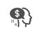 Pay icon. Think about money sign. Vector