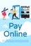 Pay online poster vector template