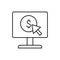 Pay per click, dollar, SEO icon. Simple line, outline vector elements of commerce icons for ui and ux, website or mobile