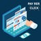 Pay per click, infographics illustration