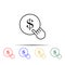 pay per click multi color style icon. Simple thin line, outline vector of web icons for ui and ux, website or mobile application