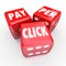 Pay Per Click Words Dice PPC Online Internet Advertising Traffic