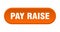 pay raise button. rounded sign on white background