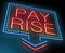 Pay rise concept.