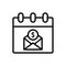 Paycheck, calendar, letter icon. Simple line, outline vector elements of economy icons for ui and ux, website or mobile