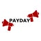 PAYDAY Announcement, Flat Illustration