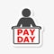 PAYDAY Announcement, Flat sticker Illustration