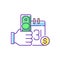 Payday loan RGB color icon