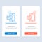 Payment, Bank, Banking, Card, Credit, Mobile, Money, Smartphone  Blue and Red Download and Buy Now web Widget Card Template