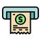 Payment bill icon vector flat