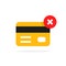 payment cancel with yellow credit card