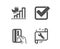 Payment card, Checkbox and Growth chart icons. Spanner sign. Credit card, Approved tick, Diagram graph. Vector
