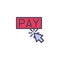 Payment click filled outline icon