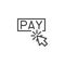 Payment click line icon