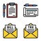 Payment documents icon set 2 Payment related vector