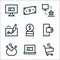 Payment line icons. linear set. quality vector line set such as shopping cart, online payment, purse, mobile banking, coin, cheque