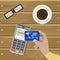 Payment nfc contactless, cashless transaction vector