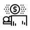 Payment operation icon vector outline illustration