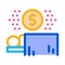 Payment operation icon vector outline illustration