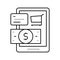 payment option line icon vector illustration