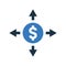Payment, pay out, spend money icon. Simple editable vector illustration