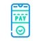 payment phone application color icon vector illustration