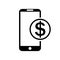 Payment phone ring icon. Payment phone message icon. Payment vector icon