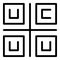 Payment qr icon outline vector. Scan code