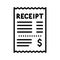 Payment receipt icon. Shop receipt. Pictogram isolated on a white background