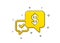Payment receive icon. Dollar exchange sign. Vector