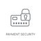 Payment security linear icon. Modern outline Payment security lo